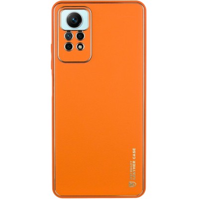 Шкіряний чохол Xshield для Xiaomi Redmi Note 12 Pro 4G Помаранчевий / Apricot