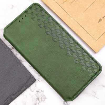 Шкіряний чохол книжка GETMAN Cubic (PU) для Oppo A38 / A18 Зелений
