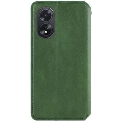 Шкіряний чохол книжка GETMAN Cubic (PU) для Oppo A58 4G Зелений