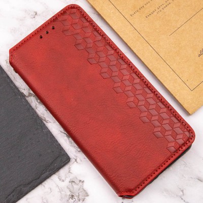 Шкіряний чохол книжка GETMAN Cubic (PU) для Samsung Galaxy A04s Червоний