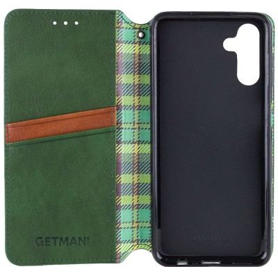 Шкіряний чохол книжка GETMAN Cubic (PU) для Samsung Galaxy M14 5G Зелений Шкіряний чохол книжка GETMAN Cubic (PU) для Samsung Galaxy M14 5G Зелений