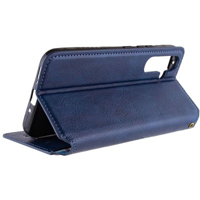 Шкіряний чохол книжка GETMAN Cubic (PU) для Samsung Galaxy M34 5G Синій