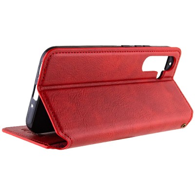 Шкіряний чохол книжка GETMAN Cubic (PU) для Samsung Galaxy M34 5G Червоний
