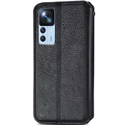 Шкіряний чохол книжка GETMAN Cubic (PU) для Xiaomi 12T / 12T Pro Чорний