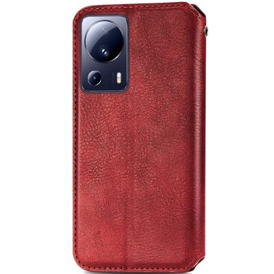 Шкіряний чохол книжка GETMAN Cubic (PU) для Xiaomi 13 Lite Червоний