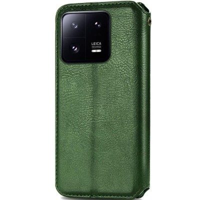 Шкіряний чохол книжка GETMAN Cubic (PU) для Xiaomi 13 Зелений