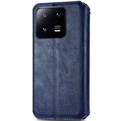 Шкіряний чохол книжка GETMAN Cubic (PU) для Xiaomi 13 Синій Шкіряний чохол книжка GETMAN Cubic (PU) для Xiaomi 13 Синій