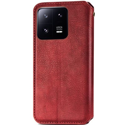 Шкіряний чохол книжка GETMAN Cubic (PU) для Xiaomi 13 Червоний