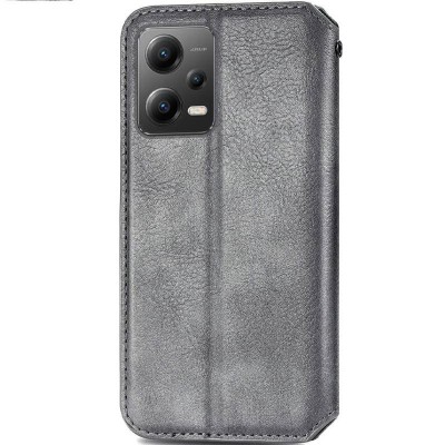 Шкіряний чохол книжка GETMAN Cubic (PU) для Xiaomi Poco X5 5G / Redmi Note 12 5G Сірий Шкіряний чохол книжка GETMAN Cubic (PU) для Xiaomi Poco X5 5G / Redmi Note 12 5G Сірий