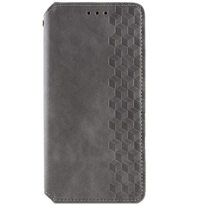 Шкіряний чохол книжка GETMAN Cubic (PU) для Xiaomi Redmi 13C / Poco C65 Сірий Шкіряний чохол книжка GETMAN Cubic (PU) для Xiaomi Redmi 13C / Poco C65 Сірий