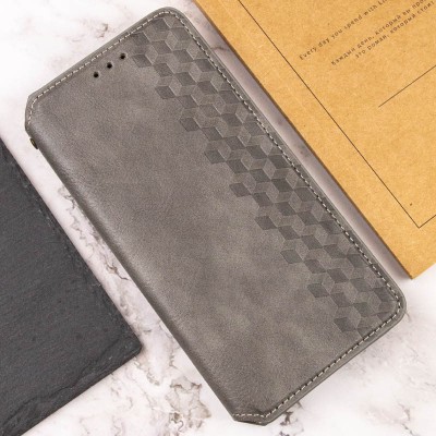 Шкіряний чохол книжка GETMAN Cubic (PU) для Xiaomi Redmi 13C / Poco C65 Сірий Шкіряний чохол книжка GETMAN Cubic (PU) для Xiaomi Redmi 13C / Poco C65 Сірий