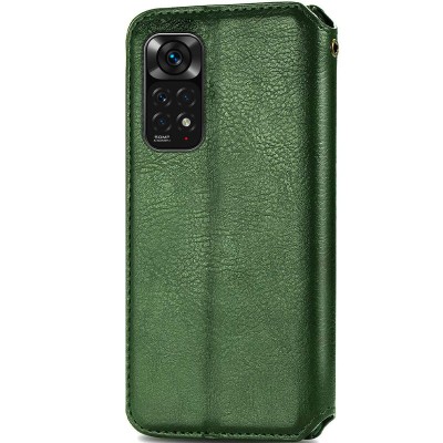 Шкіряний чохол книжка GETMAN Cubic (PU) для Xiaomi Redmi Note 11 (Global) / Note 11S Зелений