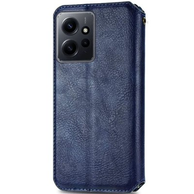 Шкіряний чохол книжка GETMAN Cubic (PU) для Xiaomi Redmi Note 12 4G Синій