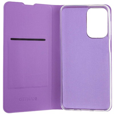 Шкіряний чохол книжка GETMAN Elegant (PU) для Samsung Galaxy A15 4G/5G / M15 5G Бузковий Шкіряний чохол книжка GETMAN Elegant (PU) для Samsung Galaxy A15 4G/5G / M15 5G Бузковий