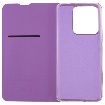 Шкіряний чохол книжка GETMAN Elegant (PU) для TECNO Spark 8C Бузковий