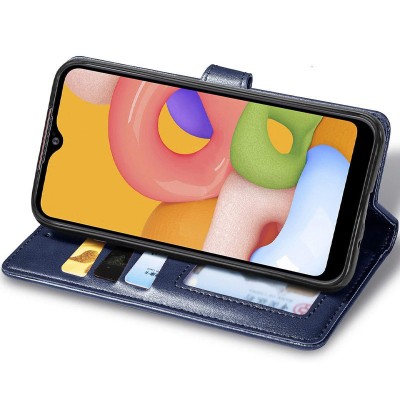Шкіряний чохол книжка GETMAN Gallant (PU) для Samsung Galaxy A05 Синій