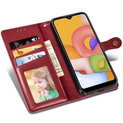 Шкіряний чохол книжка GETMAN Gallant (PU) для Samsung Galaxy A05 Червоний