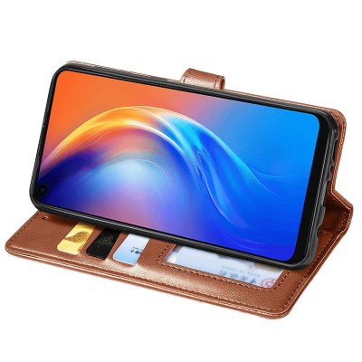 Шкіряний чохол книжка GETMAN Gallant (PU) для Samsung Galaxy A15 4G/5G / M15 5G Коричневий