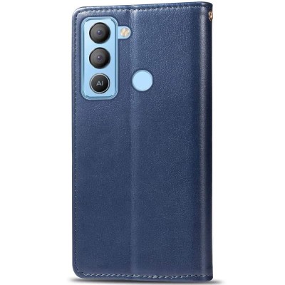 Шкіряний чохол книжка GETMAN Gallant (PU) для TECNO Pop 5 LTE Синій