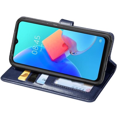 Шкіряний чохол книжка GETMAN Gallant (PU) для TECNO Spark 8C Синій Шкіряний чохол книжка GETMAN Gallant (PU) для TECNO Spark 8C Синій
