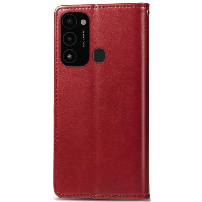 Шкіряний чохол книжка GETMAN Gallant (PU) для TECNO Spark 8C Червоний