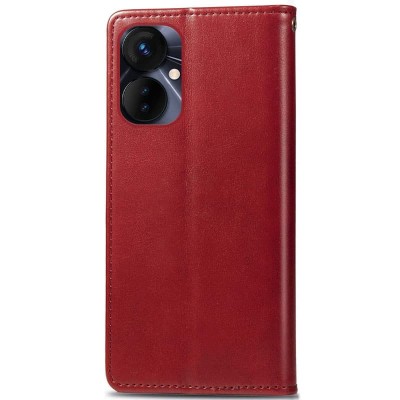 Шкіряний чохол книжка GETMAN Gallant (PU) для TECNO Spark 9 Pro (KH7n) Червоний