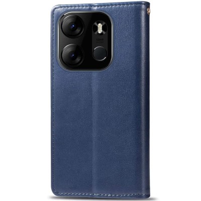 Шкіряний чохол книжка GETMAN Gallant (PU) для Tecno Spark Go 2023 Синій