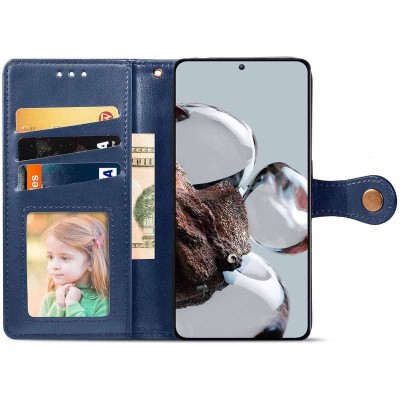 Шкіряний чохол книжка GETMAN Gallant (PU) для Xiaomi 12T / 12T Pro Синій