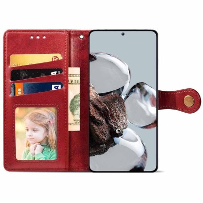 Шкіряний чохол книжка GETMAN Gallant (PU) для Xiaomi 12T / 12T Pro Червоний