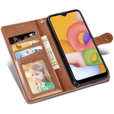 Шкіряний чохол книжка GETMAN Gallant (PU) для Xiaomi Redmi 13C / Poco C65 Коричневий Шкіряний чохол книжка GETMAN Gallant (PU) для Xiaomi Redmi 13C / Poco C65 Коричневий