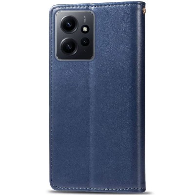 Шкіряний чохол книжка GETMAN Gallant (PU) для Xiaomi Redmi Note 12 4G Синій