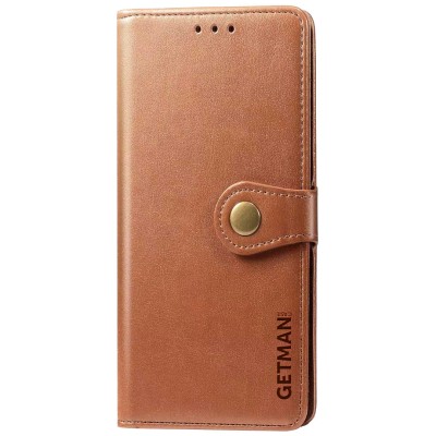 Шкіряний чохол книжка GETMAN Gallant (PU) для Xiaomi Redmi Note 12S Коричневий