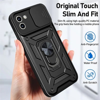 Ударостійкий чохол Camshield Serge Ring для Samsung Galaxy A03 Чорний