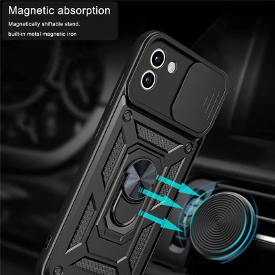 Ударостійкий чохол Camshield Serge Ring для Samsung Galaxy A03 Чорний