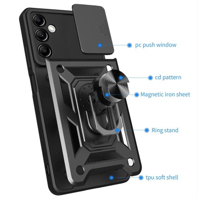 Ударостійкий чохол Camshield Serge Ring для Samsung Galaxy M23 5G / M13 4G Чорний Ударостійкий чохол Camshield Serge Ring для Samsung Galaxy M23 5G / M13 4G Чорний