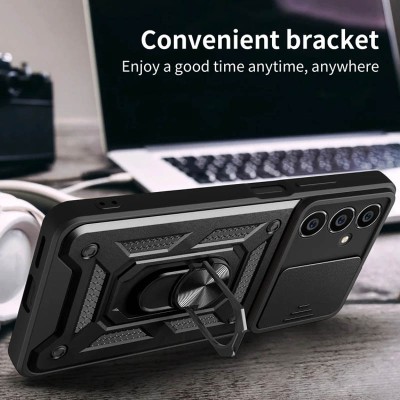 Ударостійкий чохол Camshield Serge Ring для Samsung Galaxy M52 Чорний