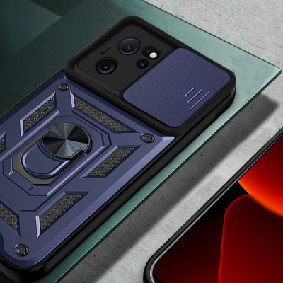 Ударостійкий чохол Camshield Serge Ring для Xiaomi 13T / 13T Pro Синій