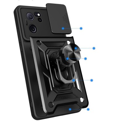 Ударостійкий чохол Camshield Serge Ring для Xiaomi 13T / 13T Pro Чорний