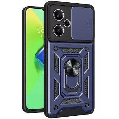 Ударостійкий чохол Camshield Serge Ring для Xiaomi Poco M6 Pro 5G Синій