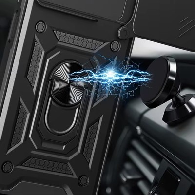 Ударостійкий чохол Camshield Serge Ring для Xiaomi Redmi 13 4G / Poco M6 4G Чорний