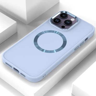 TPU чохол Bonbon Metal Style with MagSafe для Apple iPhone 15 Pro (6.1") Блакитний / Mist Blue TPU чохол Bonbon Metal Style with MagSafe для Apple iPhone 15 Pro (6.1") Блакитний / Mist Blue