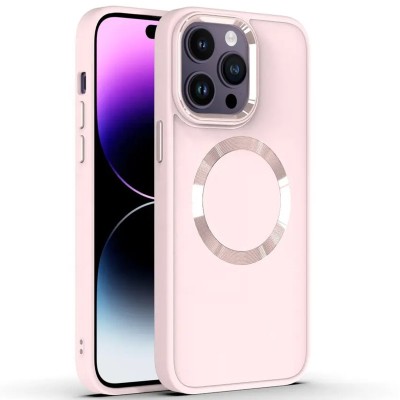 TPU чохол Bonbon Metal Style with MagSafe для Apple iPhone 15 Pro (6.1") Рожевий / Light Pink TPU чохол Bonbon Metal Style with MagSafe для Apple iPhone 15 Pro (6.1") Рожевий / Light Pink