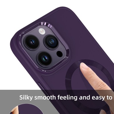 TPU чохол Bonbon Metal Style with MagSafe для Apple iPhone 15 Pro (6.1") Фіолетовий / Dark Purple TPU чохол Bonbon Metal Style with MagSafe для Apple iPhone 15 Pro (6.1") Фіолетовий / Dark Purple