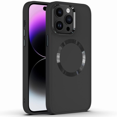TPU чохол Bonbon Metal Style with MagSafe для Apple iPhone 15 Pro (6.1") Чорний / Black TPU чохол Bonbon Metal Style with MagSafe для Apple iPhone 15 Pro (6.1") Чорний / Black