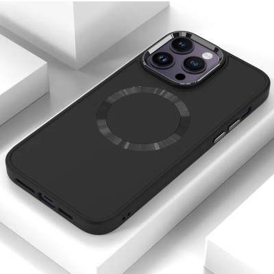 TPU чохол Bonbon Metal Style with MagSafe для Apple iPhone 15 Pro (6.1") Чорний / Black TPU чохол Bonbon Metal Style with MagSafe для Apple iPhone 15 Pro (6.1") Чорний / Black