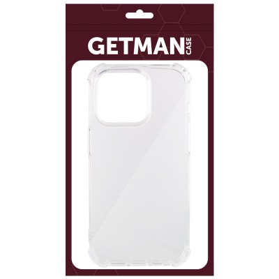TPU чохол GETMAN Ease logo посилені кути для Apple iPhone 16 Pro Max (6.9") Безбарвний (прозорий)