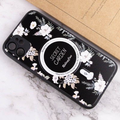 TPU+PC чохол Secret Garden with MagSafe для Apple iPhone 12 (6.1") Black