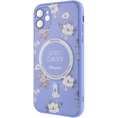 TPU+PC чохол Secret Garden with MagSafe для Apple iPhone 12 (6.1") Lilac