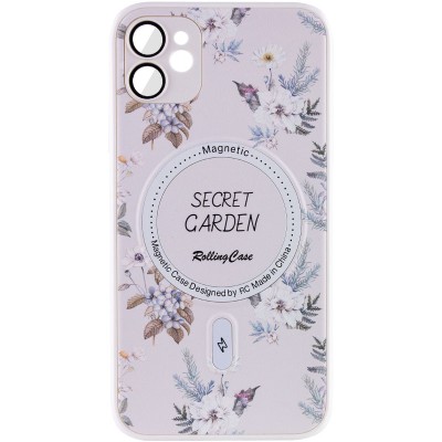 TPU+PC чохол Secret Garden with MagSafe для Apple iPhone 12 (6.1") White TPU+PC чохол Secret Garden with MagSafe для Apple iPhone 12 (6.1") White