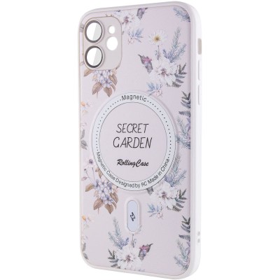 TPU+PC чохол Secret Garden with MagSafe для Apple iPhone 12 (6.1") White TPU+PC чохол Secret Garden with MagSafe для Apple iPhone 12 (6.1") White